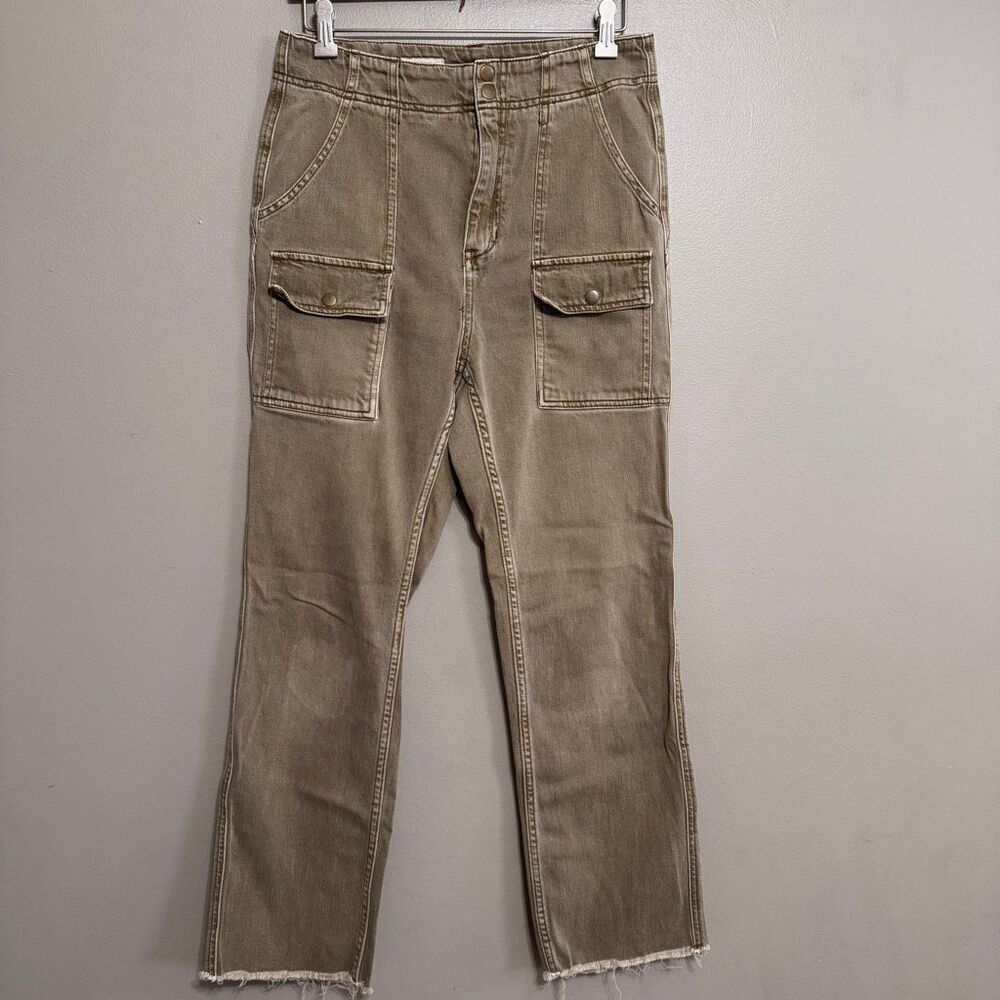 Anthropologie Pilcro green women’s cargo jeans size 28